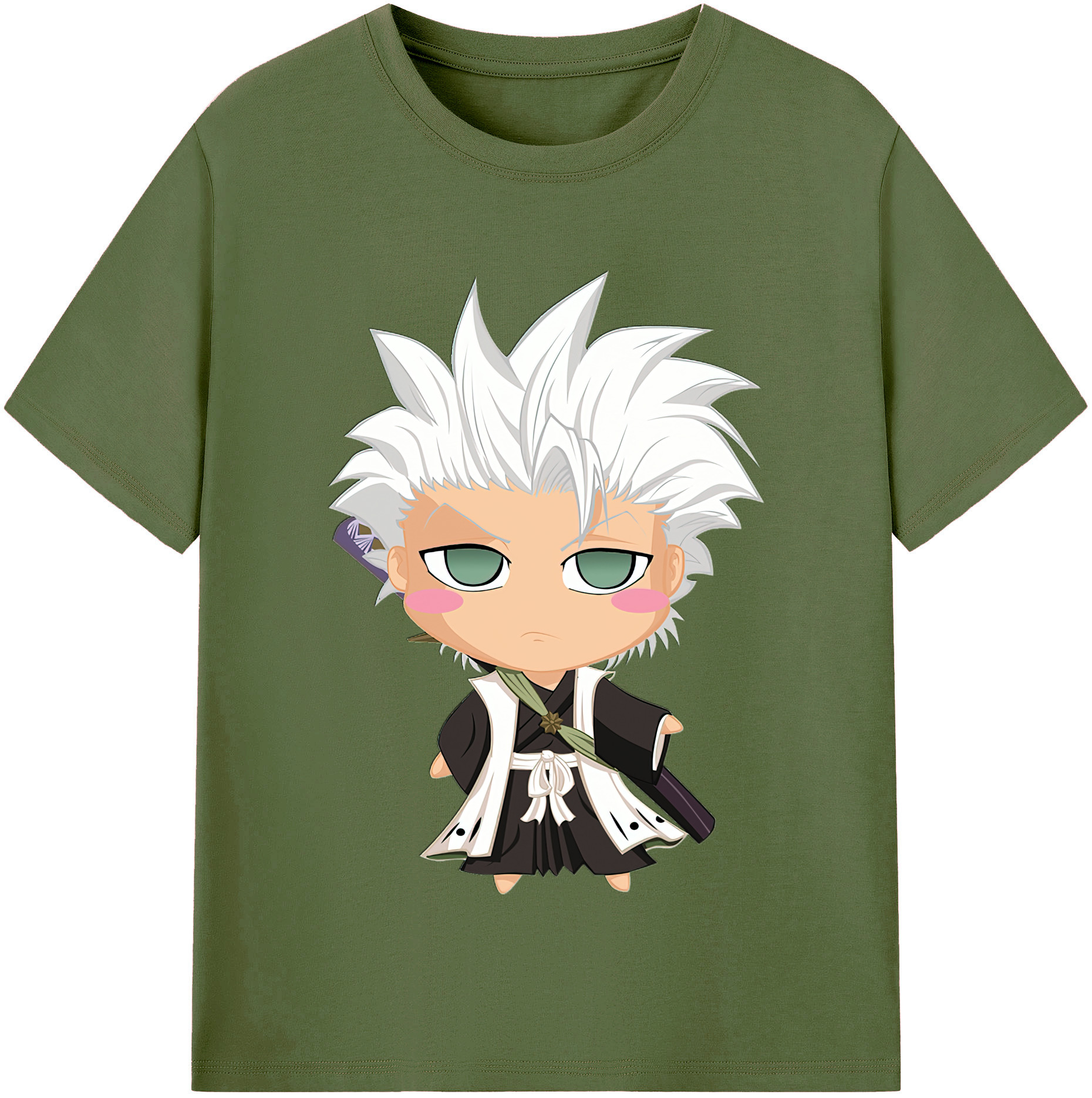 （画像用） ブリーチ 日番谷冬獅郎（ひつがや とうしろう） BLEACH Hitsugaya Toushirou 綿100％半袖Tシャツ（フロントプリント）